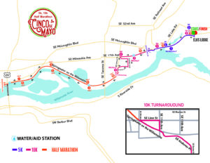 Cinco de Mayo Run/Walk Course Map