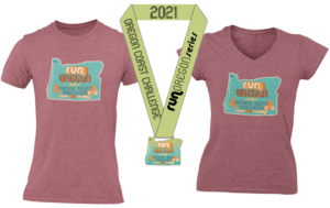 oregon coast challenge shirt and medal